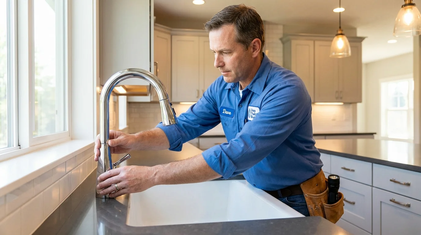 Kitchen faucet installation by Johns Plumbing LLC in Mobile