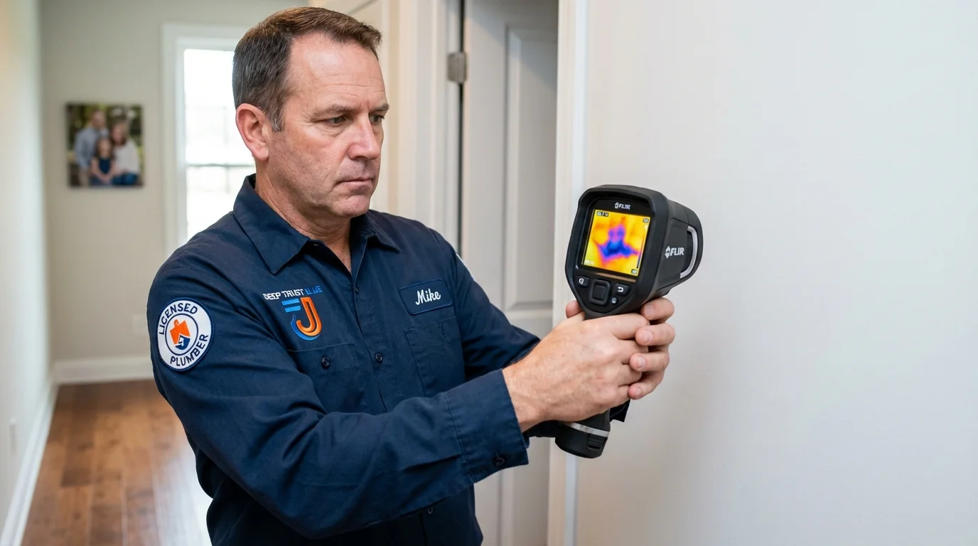 Thermal imaging leak detection by Johns Plumbing LLC in Mobile